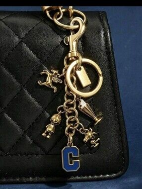 Varsity Letter Multi Charm Bag Charm/ Keychain NEW